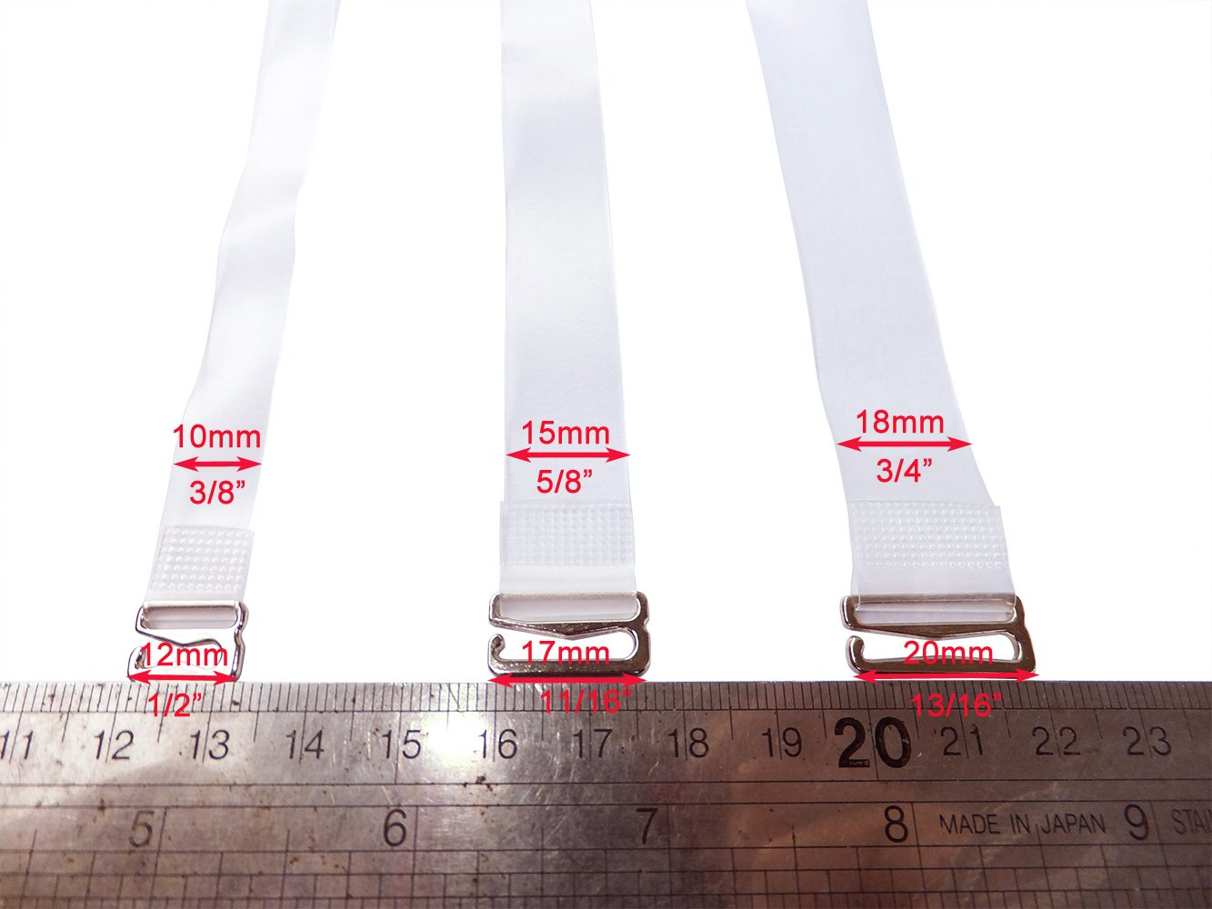 DoHope Invisible Clear Bra Shoulder Straps Replacement 46cm Adjustable with Metal Hook - Image 3