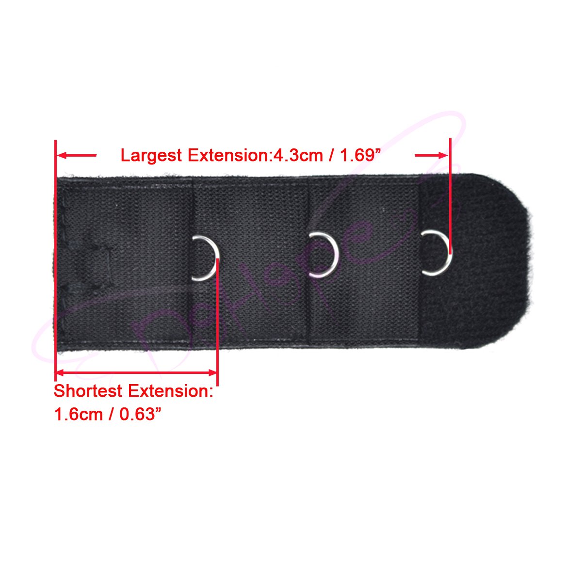 DoHope Women’s 1 Hook Bra Extenders Elastic Stretchy Bra Strap Extension - Image 3